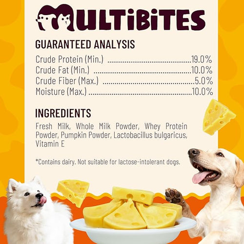 14.1oz Pumpkin Cheese Dog Treats - High-Protein Cheese Treats for Digestive Health & Calcium Support - Natural Chewy Puppy Training Snacks