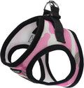 Bark Appeal Pink Camo Step-in Dog Harness for XS to Small Sized Pets – Updated Sizing, Re-Measuring is Essential – Soft Vest Harness – Anti-Choke with Adjustable Strap & Heavy Duty Clip – S