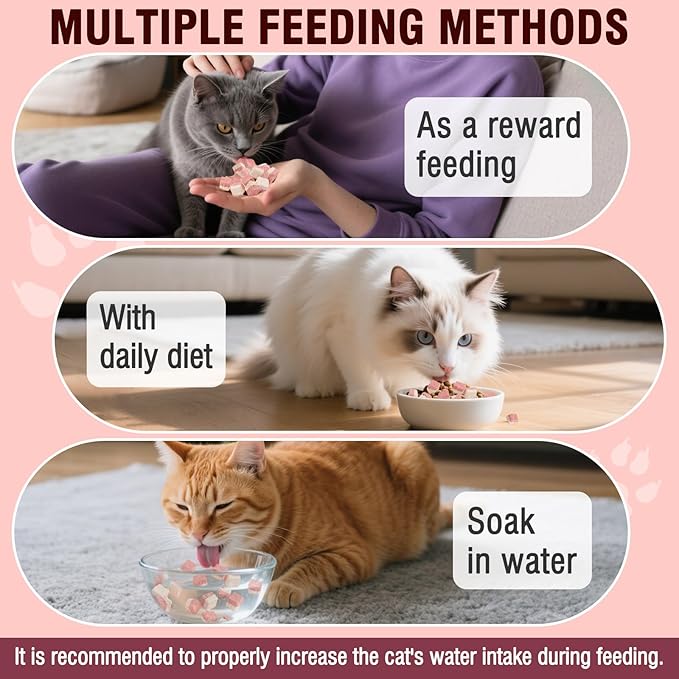 Freeze Dried Chicken Cat & Dog Treats with Cranberry, Natural Ingredient High Protein Training Treats or Food Topper, Rich in Antioxidants for Skin & Coat Health, Grain Free & Natura (1.73 Ounce)