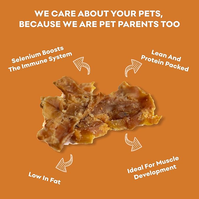 Skona PetFood Premium Chewy Dehydrated Chicken Breast Jerky for Dogs & Cats, 1 lb of Chicken Breast Dehydrated to 4 oz, Single Ingredient High Protein Training Treat, Supports Digestion & Liver Health