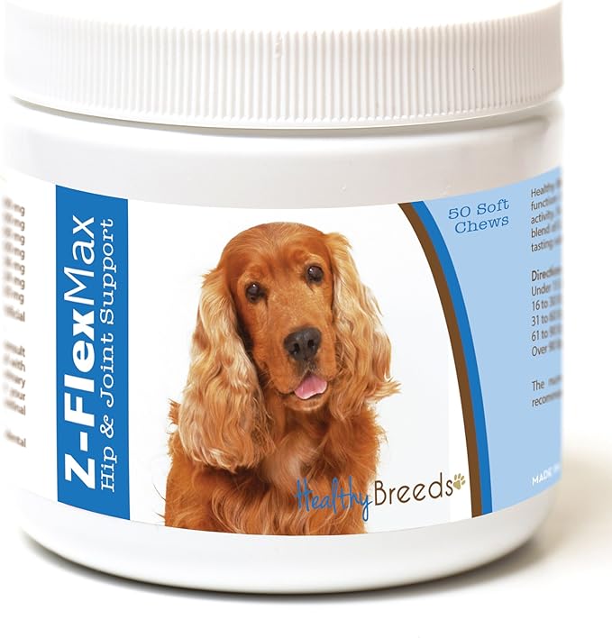 Healthy Breeds Cocker Spaniel Z-Flex Max Hip and Joint Soft Chews 50 Count