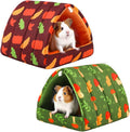 UPINS 2 Pack Guinea Pig Bed, Guinea Pig Hideout Washable Small Animal House Cage Accessories for Dwarf Rabbits Chinchillas Hamsters Hedgehogs Ferrets Bearded Dragons and Rats