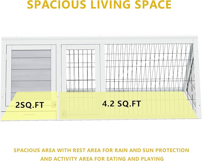 Small Chicken Coop, Wooden Chicken Coop for 2 Chickens Outdoor A-Frame Quail Coop Bunny Hutch with 3 Doors,Pull-Out-Tray&Ventilating Wire Fence for Small Animals(Grey)