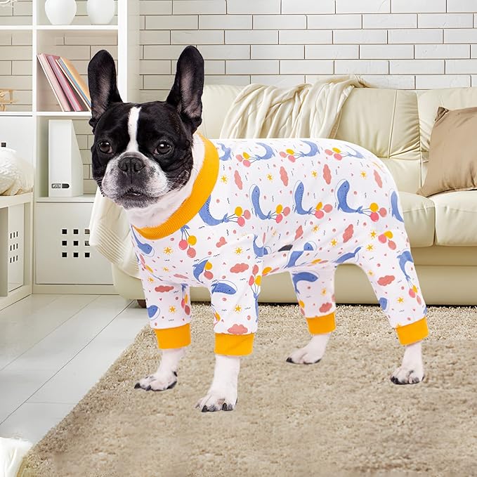 Dog Surgery Recovery Suit, Dog Onesie for Surgery Female Male Dogs, Dogs Pajamas Long Sleeve, Small Dogs Onesie, Abdominal Wound Bandages Surgical Suit, Cat Recovery Suit for Shedding Skin Disease