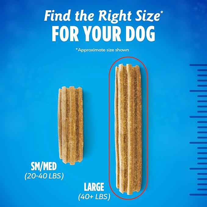 DentaLife Plus Immune Support Treats for Large Dogs 40 lbs. and Over, Supports Clean Teeth and Fresh Breath, Chicken, Apple & Blueberry Flavor - 19 ct. Pouch