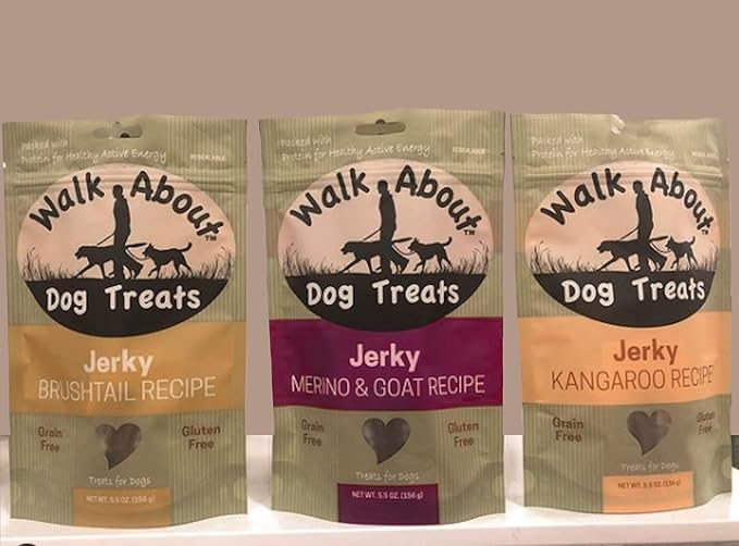 Walk About Pet, WA10004, Premium Jerky Dog Treats, Grain-Free, Gluten-Free, Single Source Protein, Wild Boar Recipe, Resealable Pouch, 5.5 Ounces