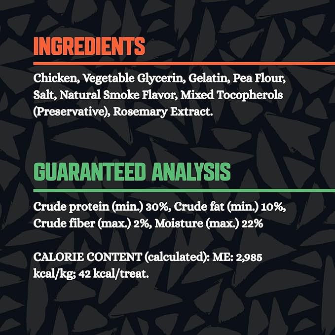 Slammin Sausage Dog Treats, Soft and Chewy High Protein Healthy Snack for Puppies and Adult Dogs, Made with Real Chicken, Grain Free, Natural Ingredients, 14 oz