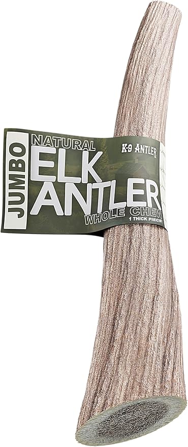 Elk Antlers for Dogs – Jumbo Whole, Durable Chew for Aggressive Chewers, USA Sourced, Naturally Shed & Ethically Harvested.