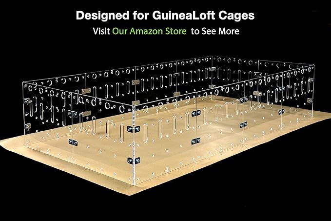 GuineaLoft™ Unrimmed Bottom/Mat (4-Pack) - Works as a Flat Bottom or the Original Mat, 5x2.5ft Flat Sheet, Water-Resistant, Disposable, Cut or Combine for DIY Sizes - Guinea Loft Exclusive