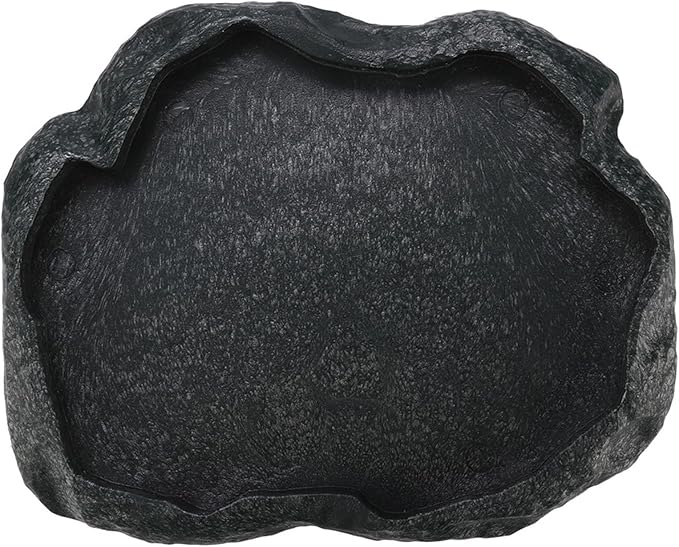 Tortoise Water Dish, Resin Snake Water Bowl, Reptile Food Feeding Dish for Tortoise, Lizard, Iguana, Frog, Snake, Pet, Amphibian