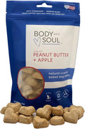 Body and Soul Peanut Butter + Apple Crunchy Premium Health Training Dog Treat Superfood Oven Baked Biscuits Oats, Barley & Quinoa – Clean Natural Plant Protein, No Additives No Filler Made in USA 10oz