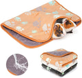 YUEPET Waterproof Guinea Pig Blankets Washable 3 Pack Small Animal Fleece Cage Liners Pet Soft Sleep Mat Pad Cover Warm Flannel Throw for Hamster Guinea Pig Rabbit Chinchilla Hedgehog Ferret 23"×16"