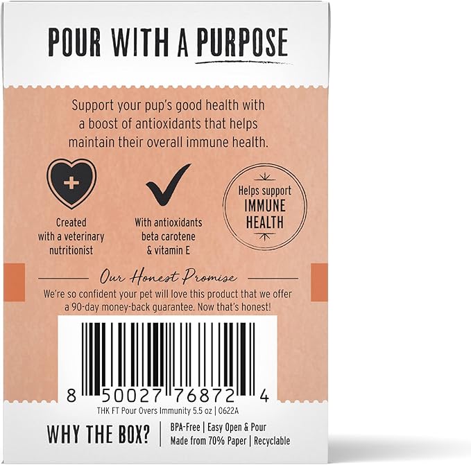 The Honest Kitchen Human Grade Functional Pour Overs: Immune Support - Beef Stew Dog Food Topper, 5.5 oz x12