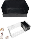 Guinea Pig Cage Liner, for Midwest Cage Kitchen 24"X13" Litter Box & Hay Feedder for Guinea Pig Rabbits Hamsters Hedgehogs Ferrets and Other Small Animals. Black