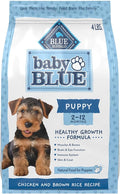 Blue Buffalo Baby Blue Natural Dry Food for Puppies, Healthy Growth Formula with DHA, Savory Chicken Recipe, 4-lb Bag