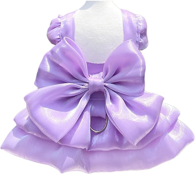 Dog Dress for Small Girl Dogs Cat Dresses for Cats Only Pink Pet Dresses with Bow Decor Cute Summer Girl Dog Skirts,Sleeveless Small Chihuahua Yorkie Clothes