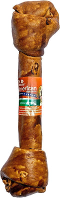 Pet Factory American Beefhide 12" Knotted Bone Dog Chew Treat - Peanut Butter Flavor, 1 Count/1 Pack