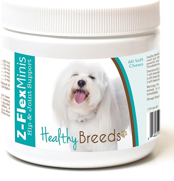 Healthy Breeds Coton de Tulear Z-Flex Minis Hip and Joint Support Soft Chews 60 Count