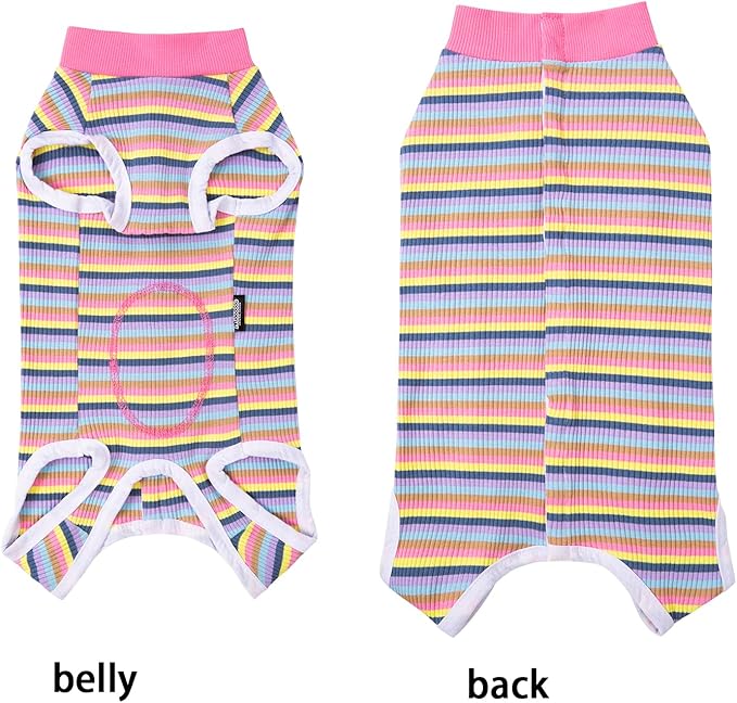 2 Packs Pet Dog Recovery Onesie Suit for Dogs Cats After Surgery,Dog Abdominal Wounds Bandages Cone E-Collar Alternative. (Navy, S)