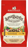 Stella & Chewy's SuperBlends Raw Coated Wholesome Grains Cage-Free Chicken & Duck Recipe with Superfoods, 3.5 lb. Bag