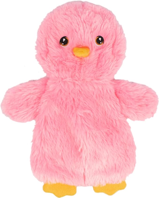 Best Pet Supplies Interactive Squeaky Dog Chew Toy, Ideal Dog Toys for Chewers, Small, Medium & Large Dogs, and Fetch Lovers - Crinkle Chicken (Pink), Large