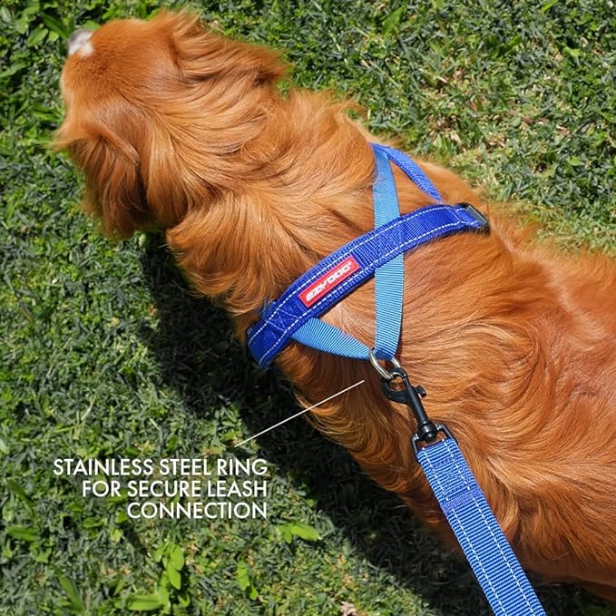 EzyDog Quick Fit Dog Harness – No Pull Harness for Training, Everyday Walking, and Easy Control - Adjustable Fit, Reflective, and Padded (X-Large, Pink)