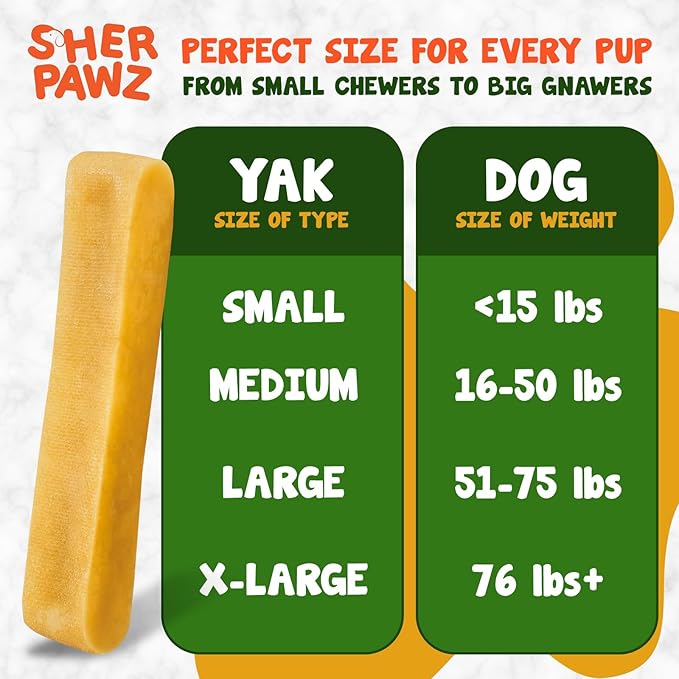 Natural Himalayan Yak Cheese Dog Chews - Medium (2.2-2.5 oz) 3-Pack | All-Natural, Rawhide-Free, Grain-Free Long-Lasting Healthy Dog Treat for Agressive Chewers