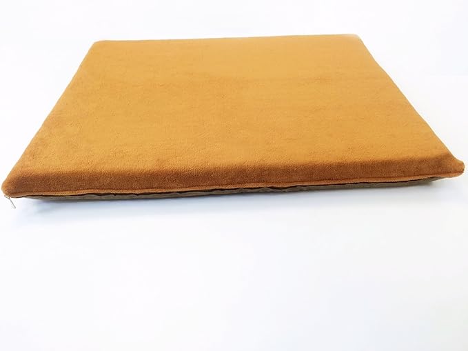 Luxurious Comfort Pet Dog Bed External Cover for Small and Large Dogs - Cover ONLY (47"x29" (45"x27"x3"), Fleece - Sudan Brown)