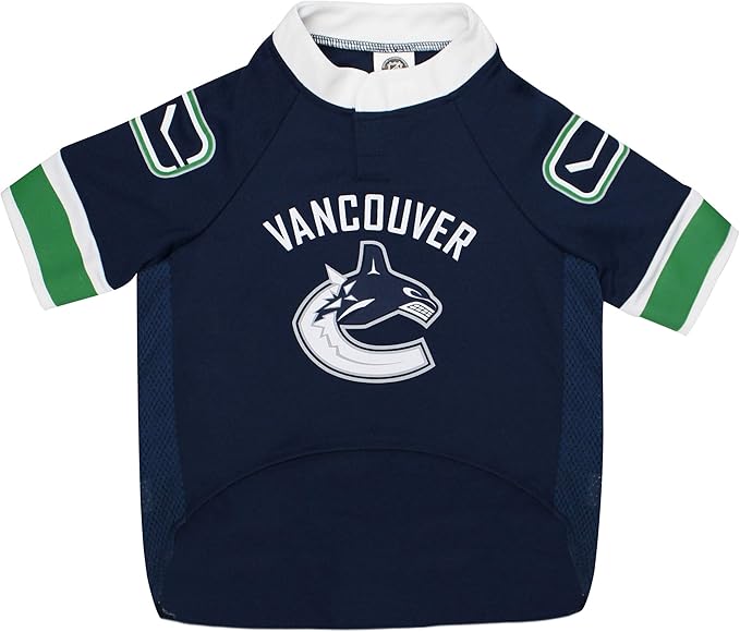 Pets First NHL Vancouver Canucks Jersey for Dogs & Cats, X-Large. - Let Your Pet Be A Real NHL Fan!