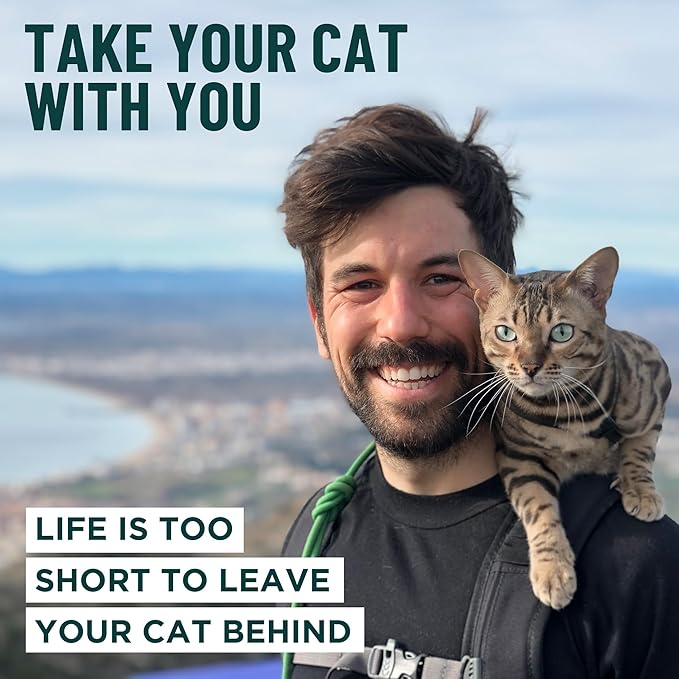 Houdini™ Escape Proof Cat Harness and Leash Set by OutdoorBengal – Turquoise, Large Cat Harness for Walking Big Cats