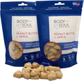 Body and Soul Peanut Butter + Apple Crunchy Premium Training Dog Treat Superfood Oven Baked Biscuits Oats Barley & Quinoa, Clean Natural Plant Protein, No Additives No Fillers Made in USA 2Pk (20oz)