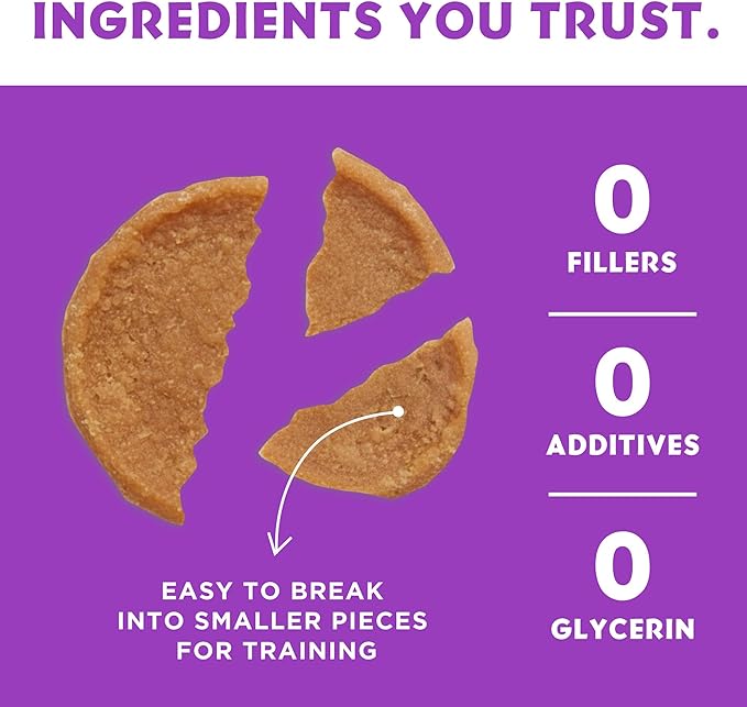 Barkin Burger - Only 2 Premium Ingredients. All Natural Dog Treats - Grain Free, Free from Fillers and Preservatives - Perfect for Sensitive Stomachs, Made in USA (5oz, Chicken & Pumpkin)
