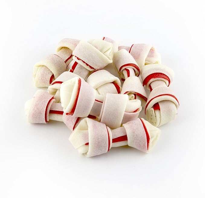 Dingo 95014 Mini Bones, Rawhide for Small/Toy Dogs, Red,14-Count (Pack of 2)