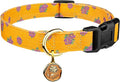 Cotton Handmade Dog Collar Cute and Distinctive Patterns Yellow Rose with Pendant for Girl Boy Dogs Collars M