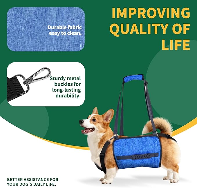 Dog Lift Harness, Dog Sling for Small Medium Dogs, Breathable Dog Support Harness for Senior Injured Disabled Dogs, ACL Surgery Arthritis Recovery Mobility Aid (XL)