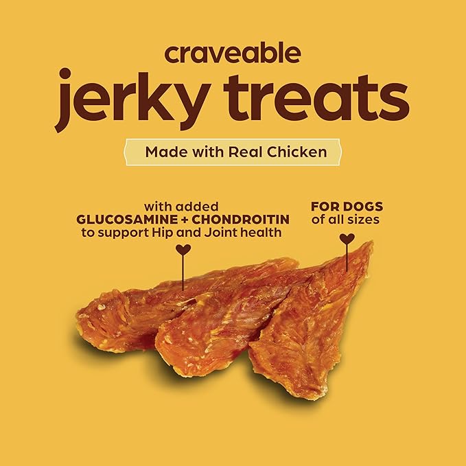 Chewsday Chicken Jerky, Hip & Joint Support Dog Treats, 8oz