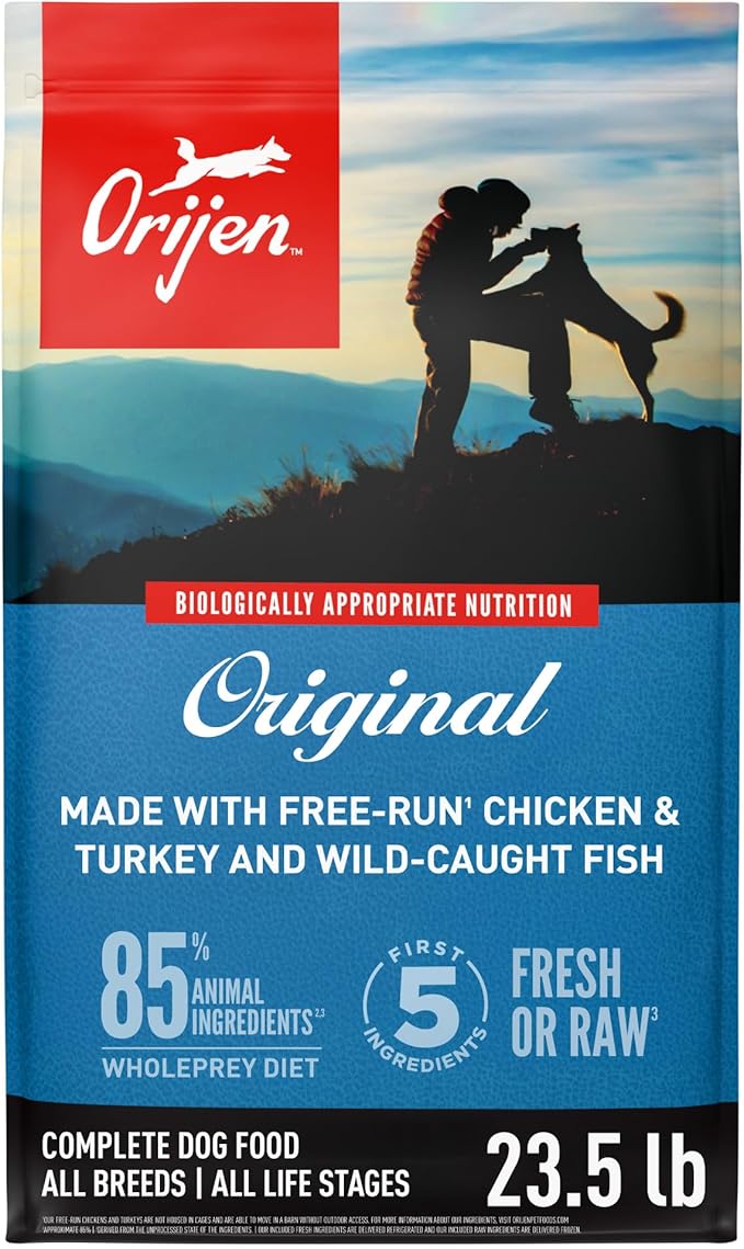 ORIJEN Grain Free High Protein Dry Dog Food Original Recipe 23.5lb Bag