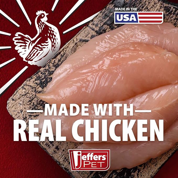 Jeffers Chicken Jerky Dog Treats 24 oz Bag | Grain Free High Protein Soft Chewy Pet Snacks | USA Made Natural Chicken Breast Tender for Dogs, Puppies, Training, Rewards, Healthy Treats - 1 Pack