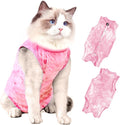 Cat Surgery Recovery Suit for Male and Female Cats, Anti-Licking Onesie After Spay & Neuter Surgery, E-Collar Alternative Tie Dye Outfit, Wound Protective Shirt