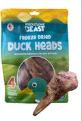 Duck Heads for Dogs - Freeze Dried Duck Heads Chews for Dog Treats- Single Ingredient- Highly Digestible- Teeth Cleaning Dog Chew for Dogs - Raw Hide Alternative (4 Count)