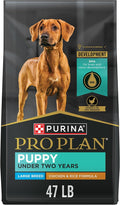 Purina Pro Plan Large Breed Chicken and Rice Formula Dry Puppy Food, High Protein Pet Food, 47 lb. Bag