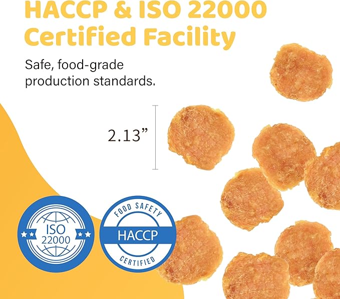 iPaw Chicken Chips Dog Treats for Puppy Training, All Natural Human Grade Dog Treat, Hypoallergenic, Easy to Digest (Chicken Chips)