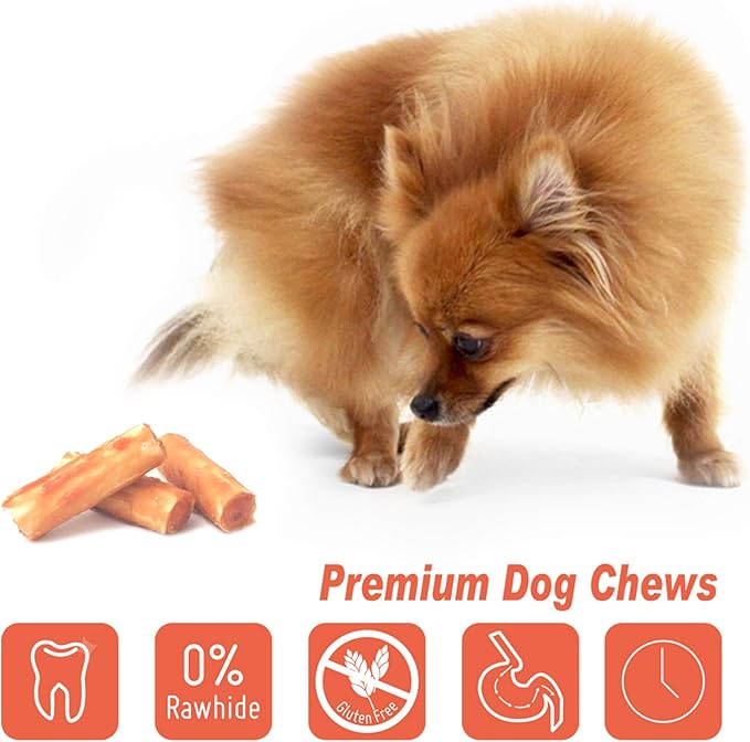Premium Dog Chew Treats Chicken Retriever Rolls for Large Dogs, Rawhide Free, Grain Free, Highly Digestible,Large 7" 2pcs/Pack x 2pack