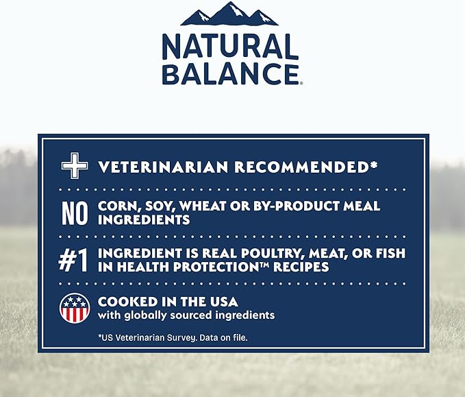 Natural Balance Health Protection Puppy Dry Dog Food – Whole Body Health, Easy on Digestion Dog Food Made with Chicken, Brown Rice & Pumpkin for Puppies - 12lbs.