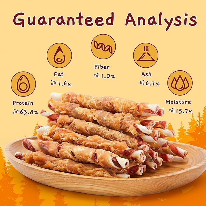 Jungle Calling Dog Treats, 35-Count Natural Chicken Wrapped Rawhide Sticks for Small Medium Dogs, 5-Inch Long Lasting Dog Rawhide Chews for Teeth Cleaning, Grain-Free Training Rewards, 1.10 lb