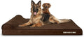 The Dog’s Bed Orthopedic Memory Foam Dog Bed with Headrest, Calming Surface – CertiPUR-Certified Foam, Plush Fabric, Brown Plush, XXL, 4-Inch
