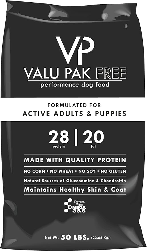 Valu-Pak Free 28-20 Dog Food | Black Bag | 50 lb