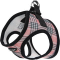 Bark Appeal Pink Plaid Step-in Dog Harness for Extra Small Sized Pets – Updated Sizing, Re-Measuring is Essential – Soft Vest Harness – Anti-Choke with Adjustable Strap & Heavy Duty Clip – XS