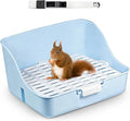 Large Rabbit Litter Box Bunny Potty Plastic Square Training Corner Litter Box, Bedding Toilet for Adult Ferret Hamster Guinea Pig, 11.4" L x 9.4" W x 6.3" H High Sided Pet Litter Tray
