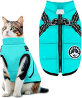 PETCARE Winter Dog Coat with Harness Built in Waterproof Dog Jackets Warm Pet Fleece Vest Windproof Snow Jacket Snowsuit Reflective Dogs Cold Weather Coats for Puppy Small Medium Large Dogs Cats
